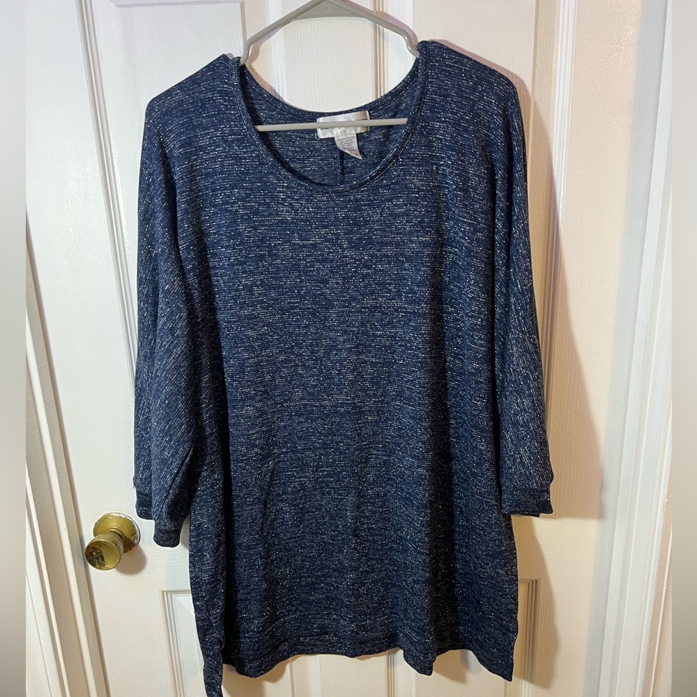 Cathy Daniels Speckled and Navy Sweater